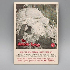 1964 Donruss Addams Family #4 Will the Real Granny Please Stand Up Vintage Card